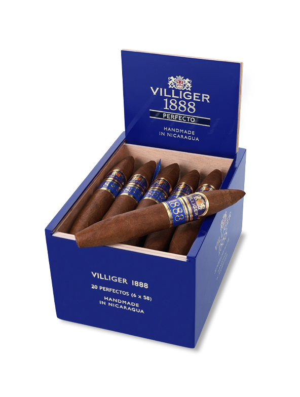 Villiger-1888-Nicaragua-Perfecto-1x20-Kiste-Liegend-Offen