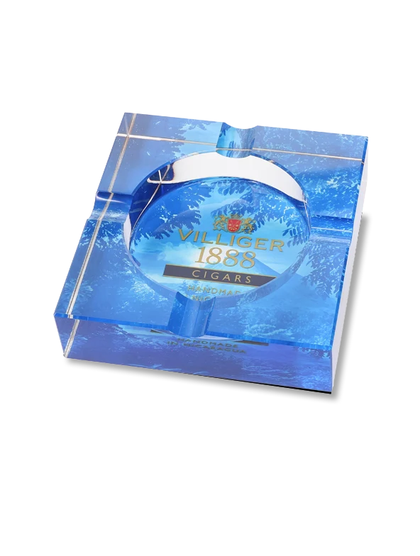 VILLIGER 1888 NICARAGUA Glas-Aschenbecher