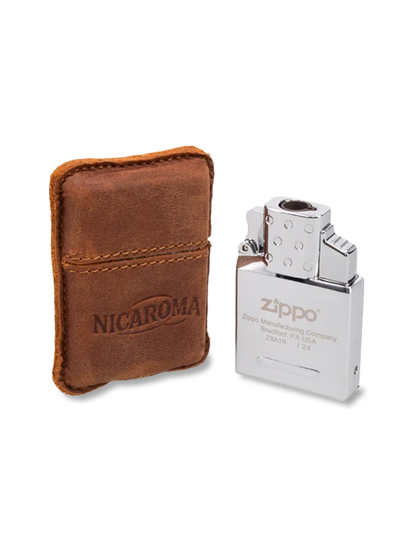 Nicaroma JetFlame Huelle Zippo nebeneinander